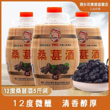 洞乡花桑葚酒12度2.5L湖南怀化农家特产桑椹酒酿制鲜果