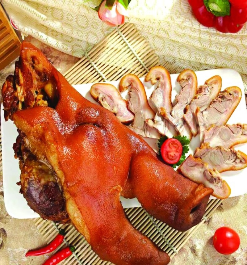 鸿运当头猪头开袋即食餐饮商超团购电商爆品一件代发