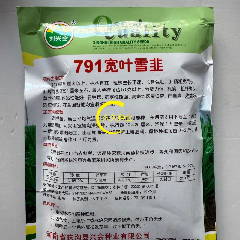 791宽叶雪韭韭菜种子耐寒适应性强抗病分蘖能力强