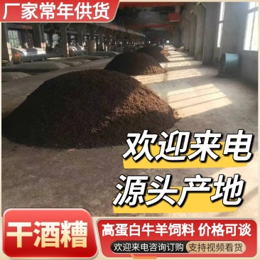 【源头产地】高粱酒糟干酒糟常年供应高蛋白牛羊饲料