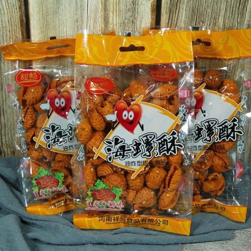 甜畅海螺酥大包香甜尖叫麻辣鱼卷咔嚓脆膨化食品休闲小卖部零