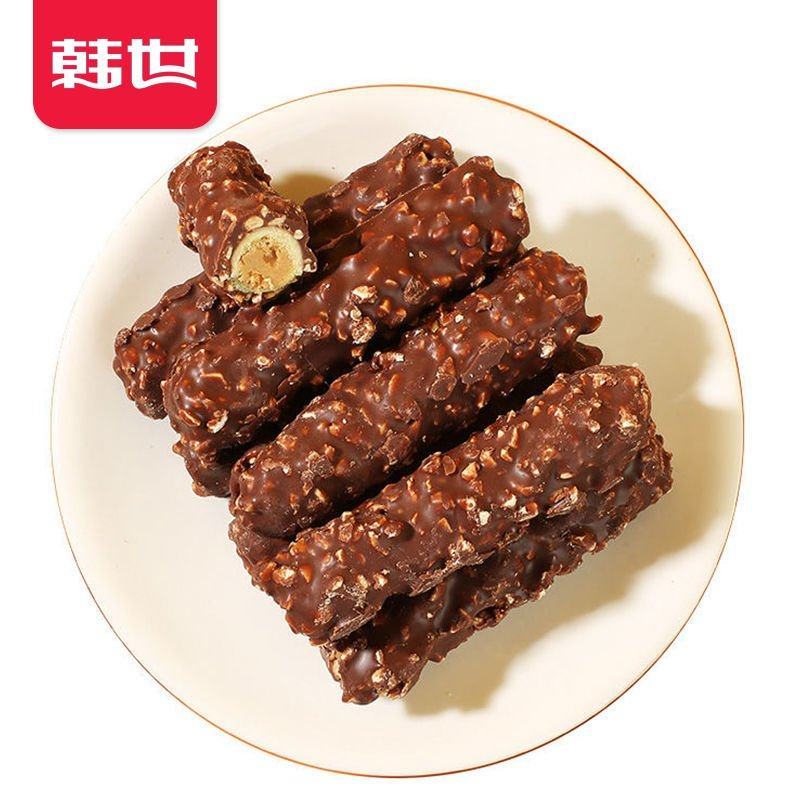 【实心-5层夹心】韩世花生夹心巧克力果仁棒720g年货糖