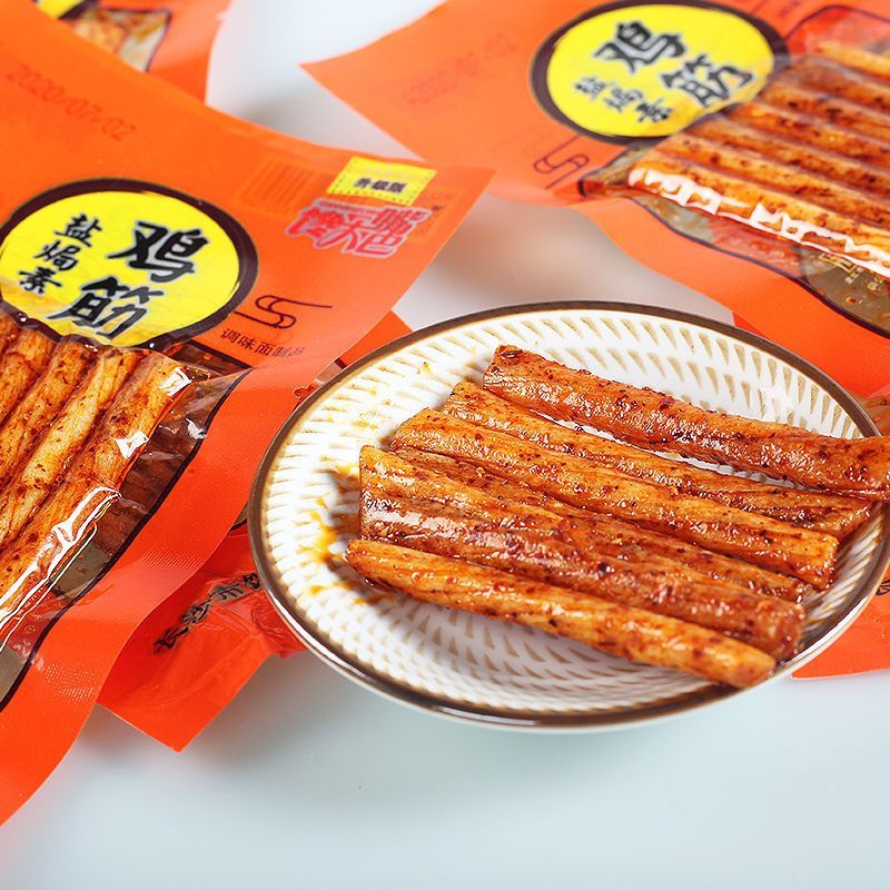 馋大嘴巴盐焗素鸡筋网红零食辣条麻辣素牛筋熟食辣片校园小吃