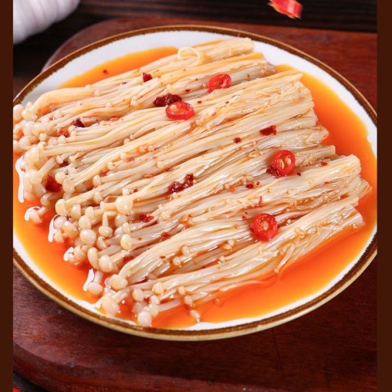 【香辣金针菇】红油味金针菇新鲜即食麻辣爽口开胃休闲追剧小