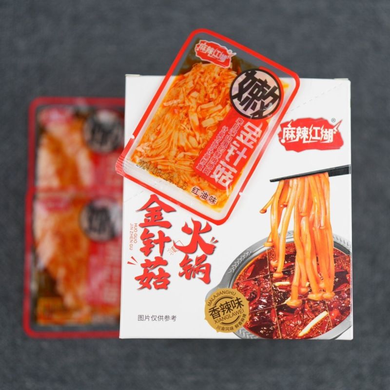 【香辣金针菇】红油味金针菇新鲜即食麻辣爽口开胃休闲追剧小