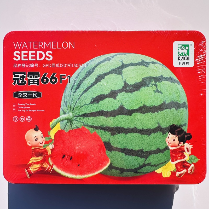 冠雷66西瓜种子薄皮糖度高耐裂西瓜种籽甜脆多汁皮薄酥脆