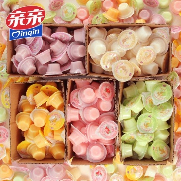 亲亲什锦果冻乳酸水果味多种口味零食大礼包整箱1斤3斤5斤