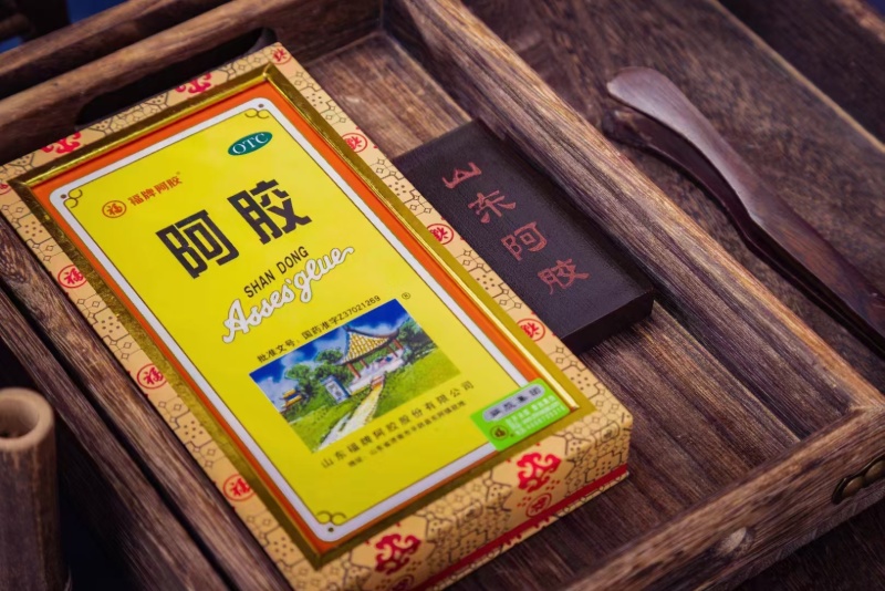东阿阿胶福牌阿胶驴皮阿胶块250g铁盒装阿胶块送父母
