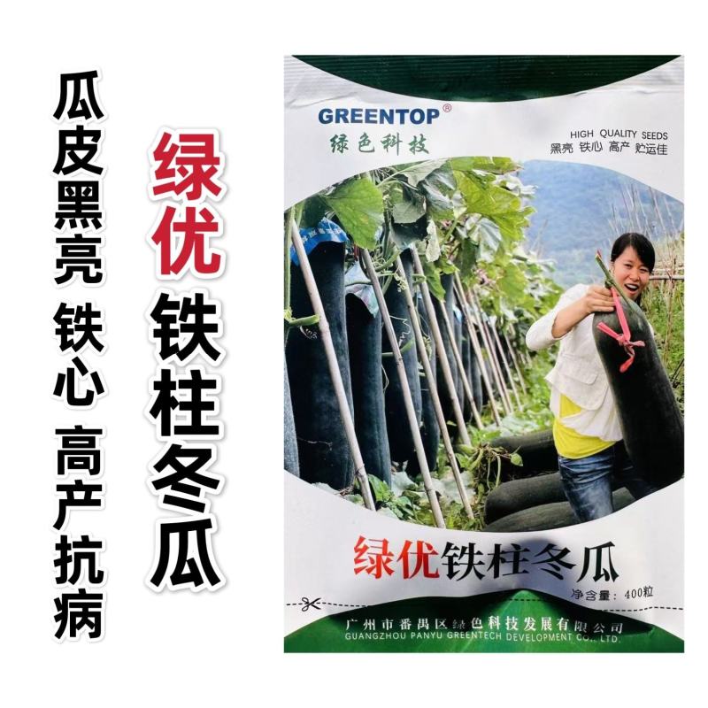 绿优铁柱冬瓜种子特大黑皮冬瓜种子南方铁心冬瓜高产抗病杂交