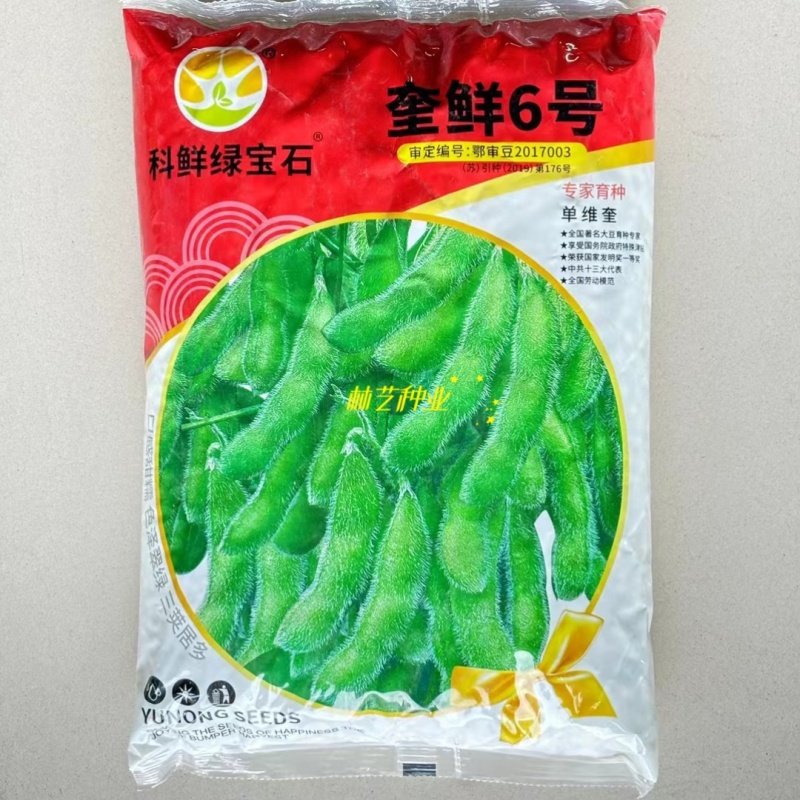 奎鲜6号毛豆种子早熟高产大豆籽科鲜绿宝石黄豆种籽春季蔬菜
