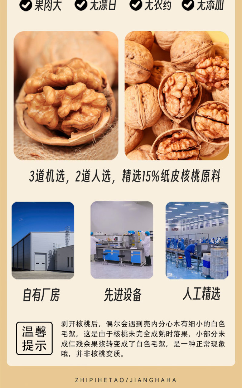 新疆纸皮核桃富含不饱和脂肪酸营养价值高精选一级果