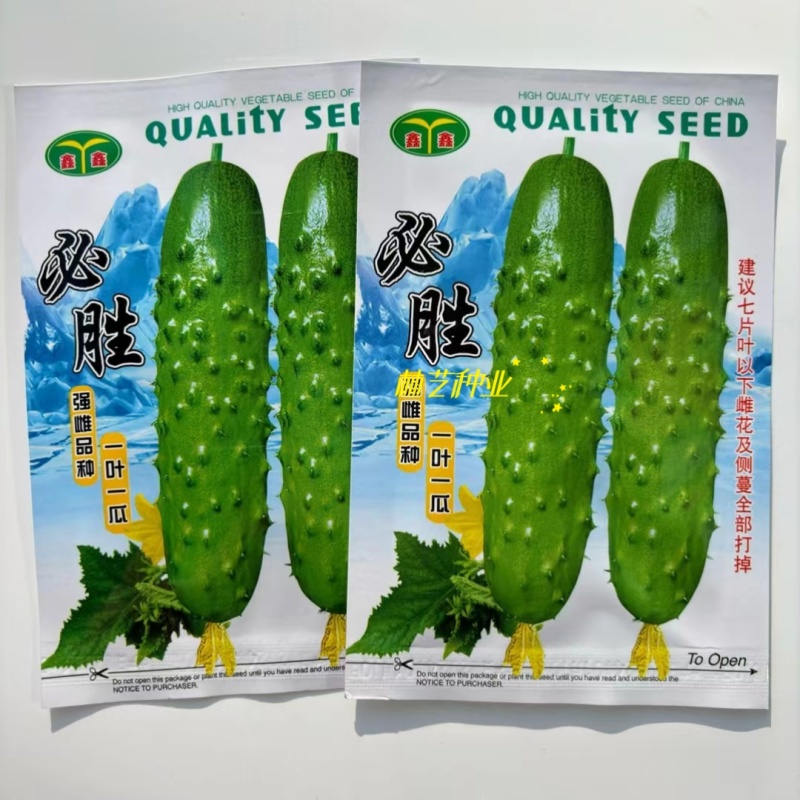 必胜一代杂交早熟水果黄瓜强雌性绿色一叶一瓜口感清香黄瓜
