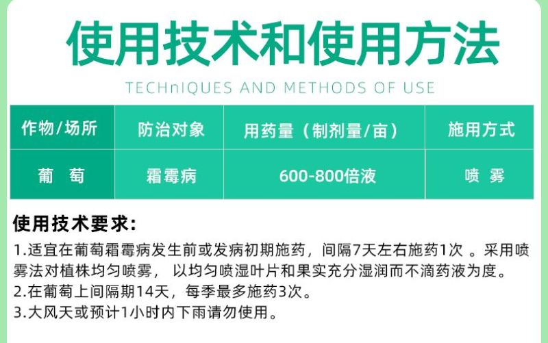 一帆沃海23.4%甲霜霜霉威甲霜灵葡萄霜霉病内吸农药保