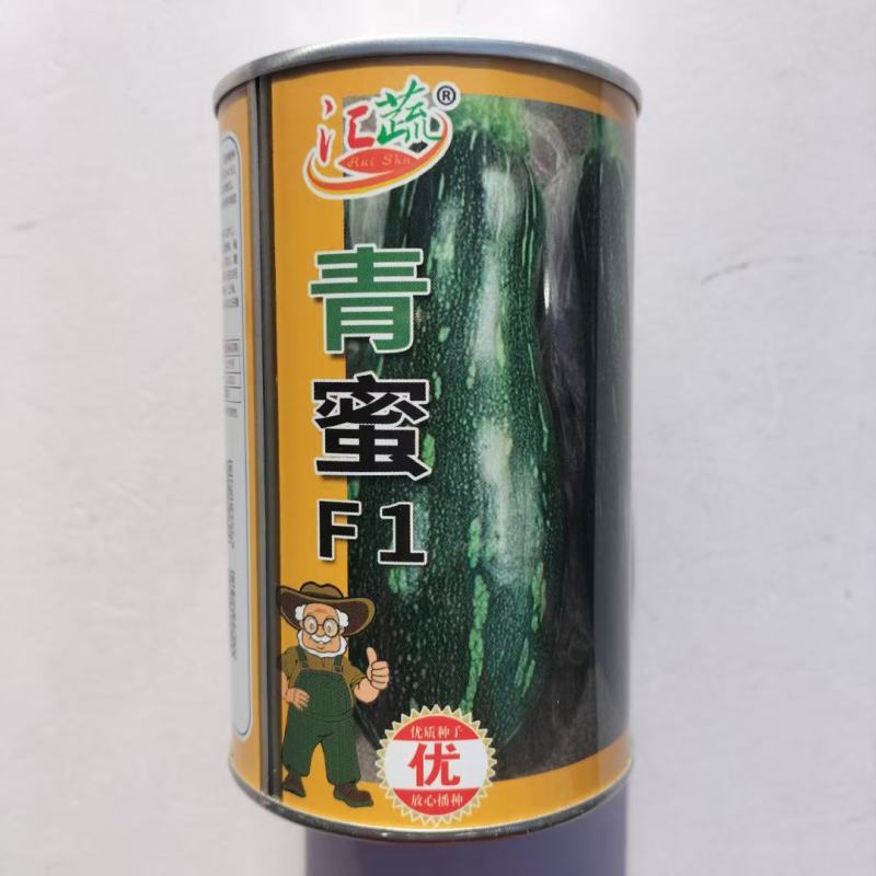 青蜜南瓜种子嫩绿发亮嫩南瓜种子有花斑长棒形青瓜种子罐装4