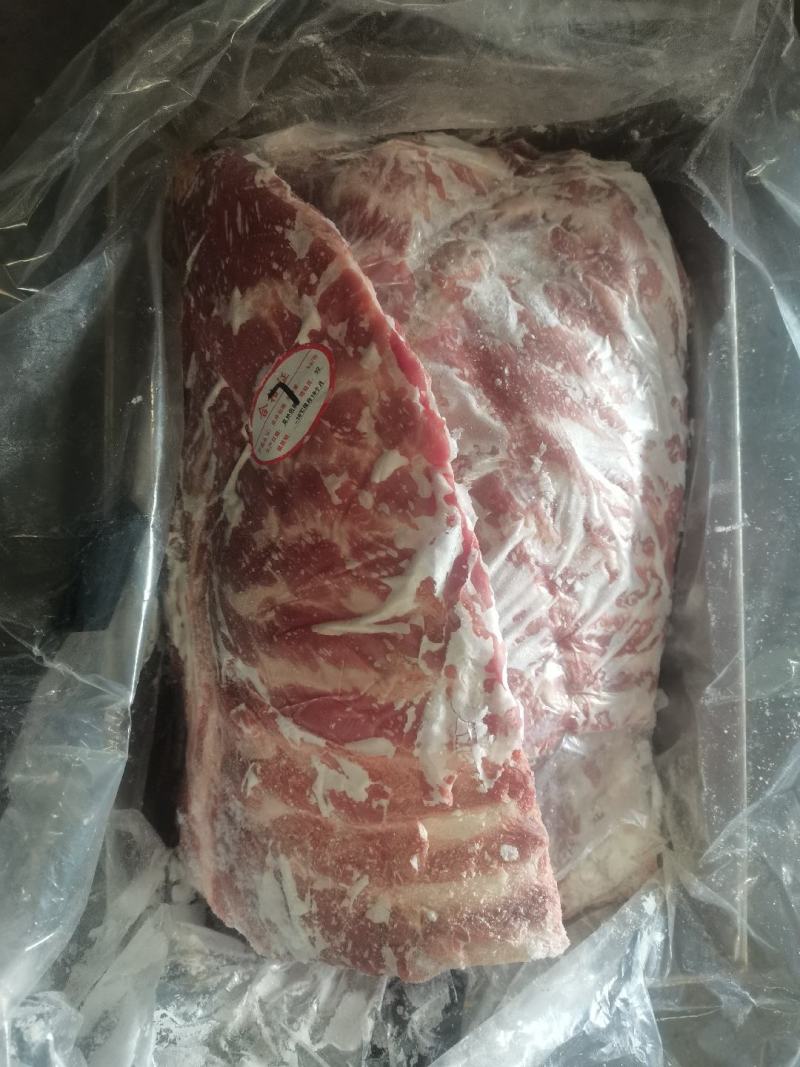 鲜白条分割肋排，箱装5到8片，