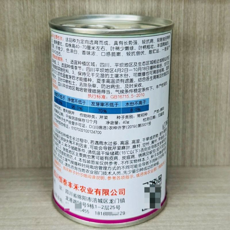 泰利钢芹优质白芹种子嫩白香味浓耐寒抗热口感香脆基地大田