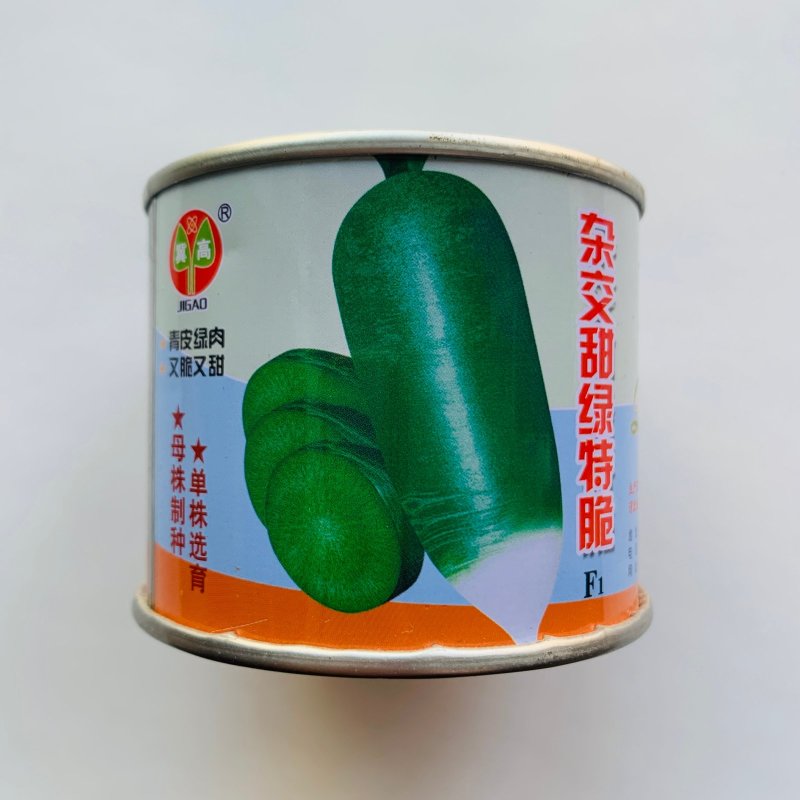 一代杂交甜绿特脆萝卜种子生吃甜脆青皮绿肉青萝卜种子