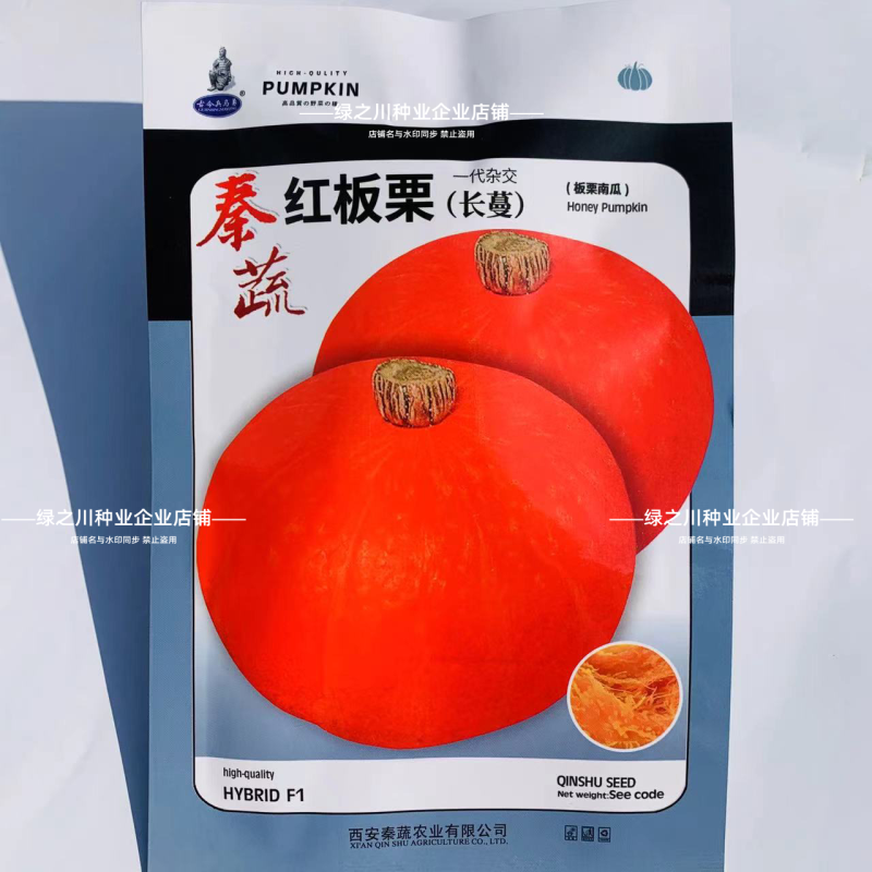 秦蔬红栗南瓜种籽短蔓甜面南瓜种籽红板栗南瓜种子长蔓南瓜