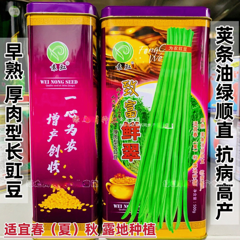 致富鲜翠豆角种子小叶早熟翠绿条豇豆角种籽荚长无鼠尾长豇豆