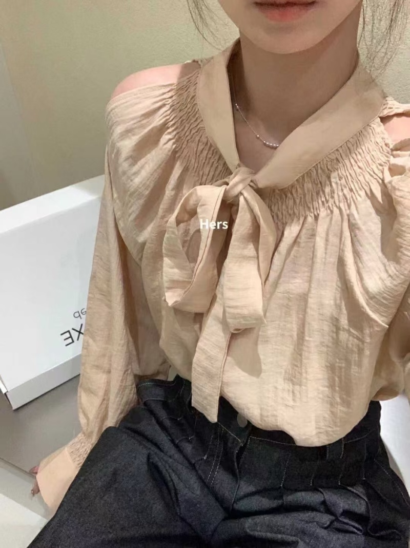 长纯袖色衬外衫套女2025春新季款上衬衣