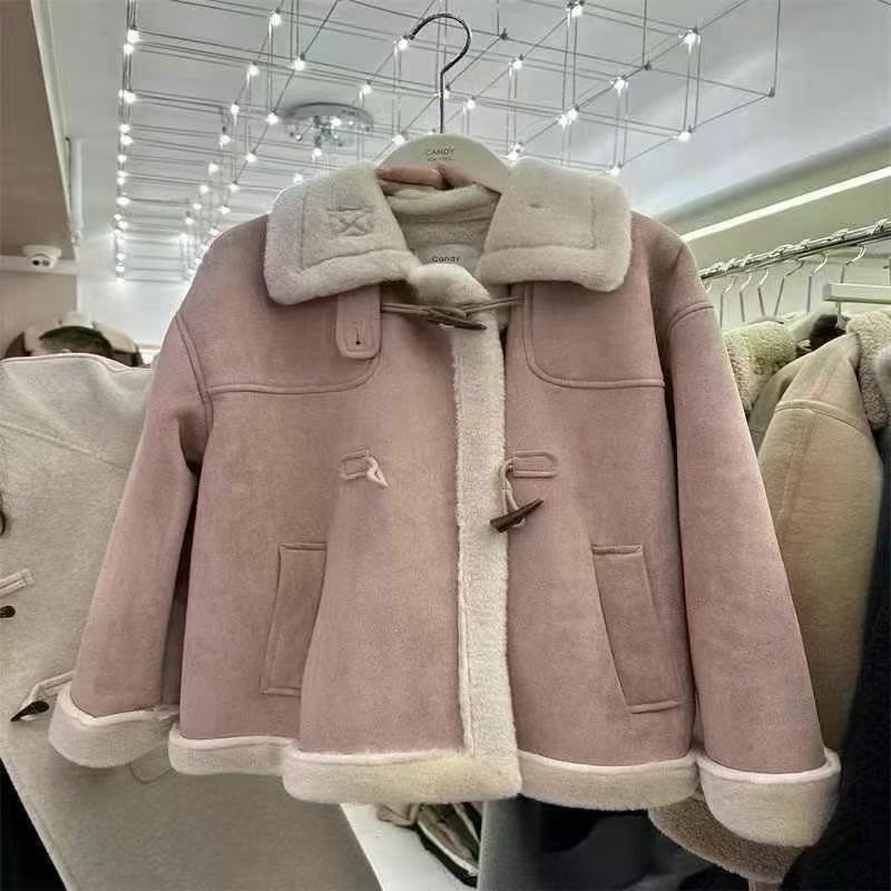 皮一毛体机外车套2024冬新季款版韩加绒