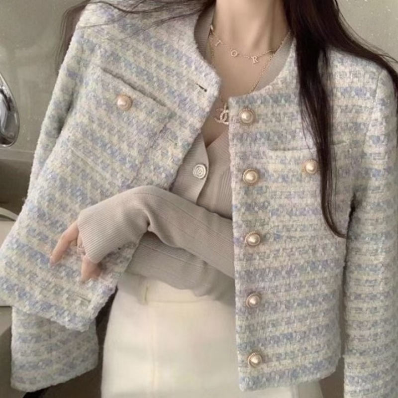 2025早春季款香小风洋遮气肉显瘦显白长袖