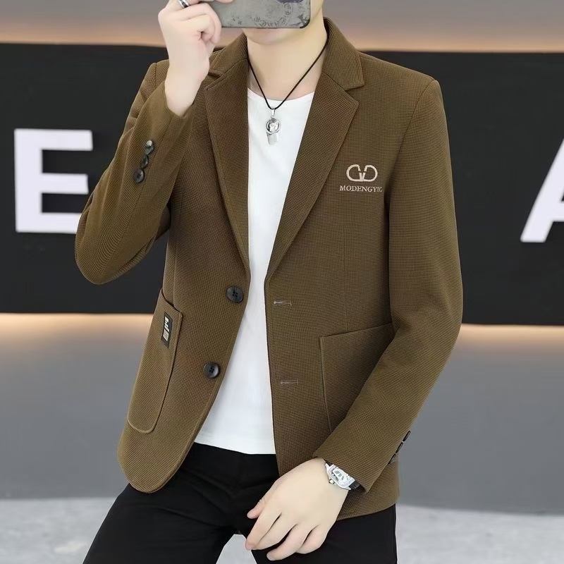 2025新款男小款西服外套高级痞感帅衣服春季时