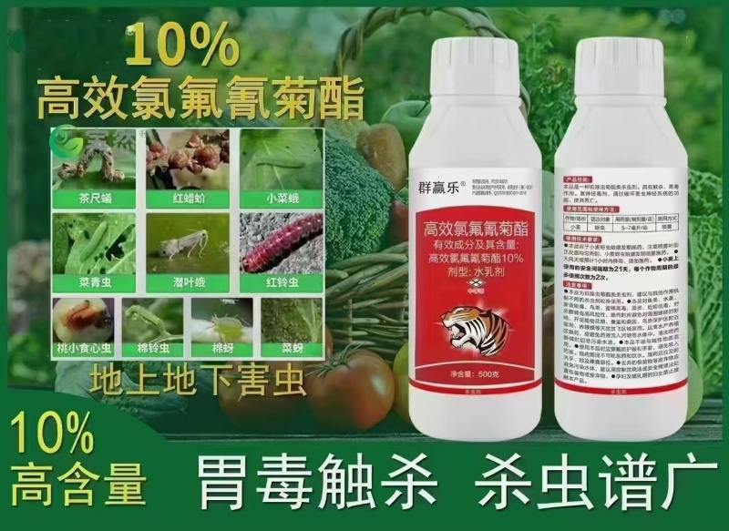 高效氯氟氰菊酯蚜虫菜青虫飞虱吸浆虫棉铃虫地下害虫正品保证