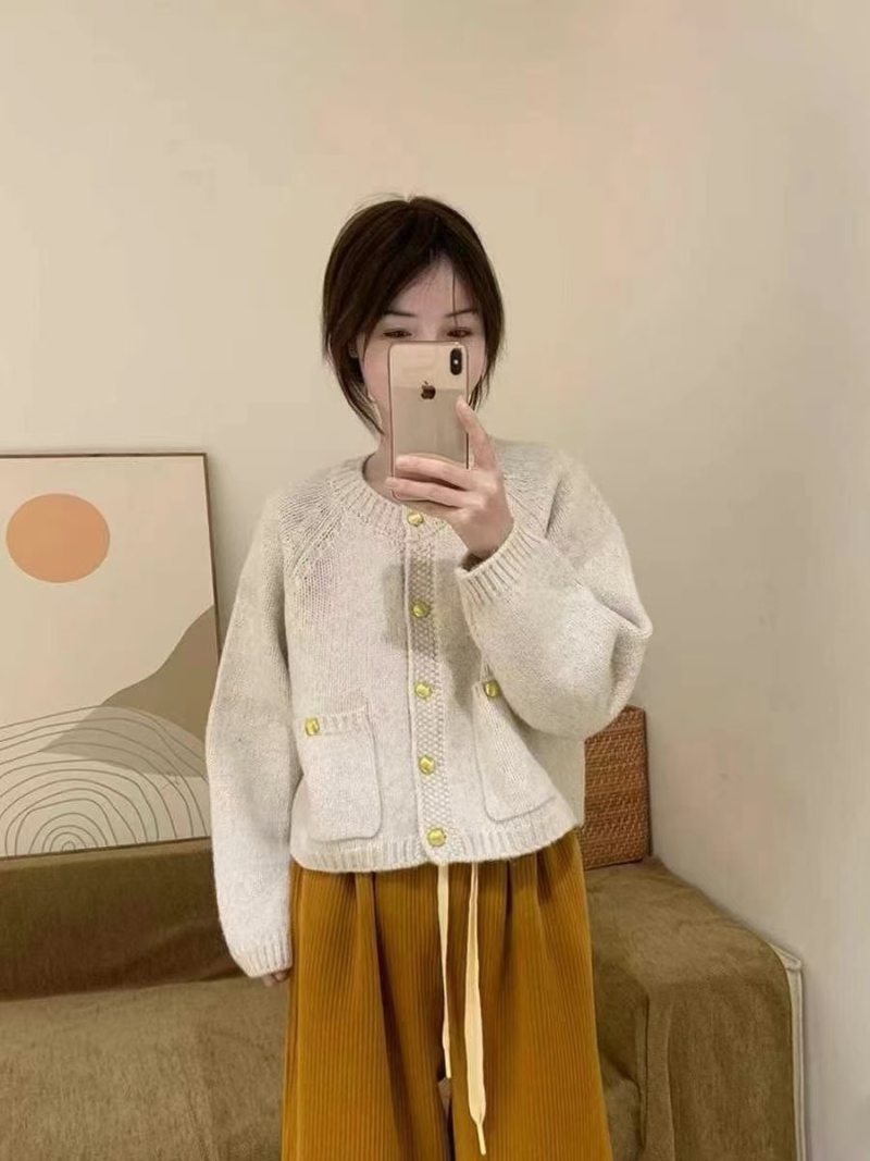 毛衣外套女早春2025新款设计感外穿慵懒针织开衫上衣，3