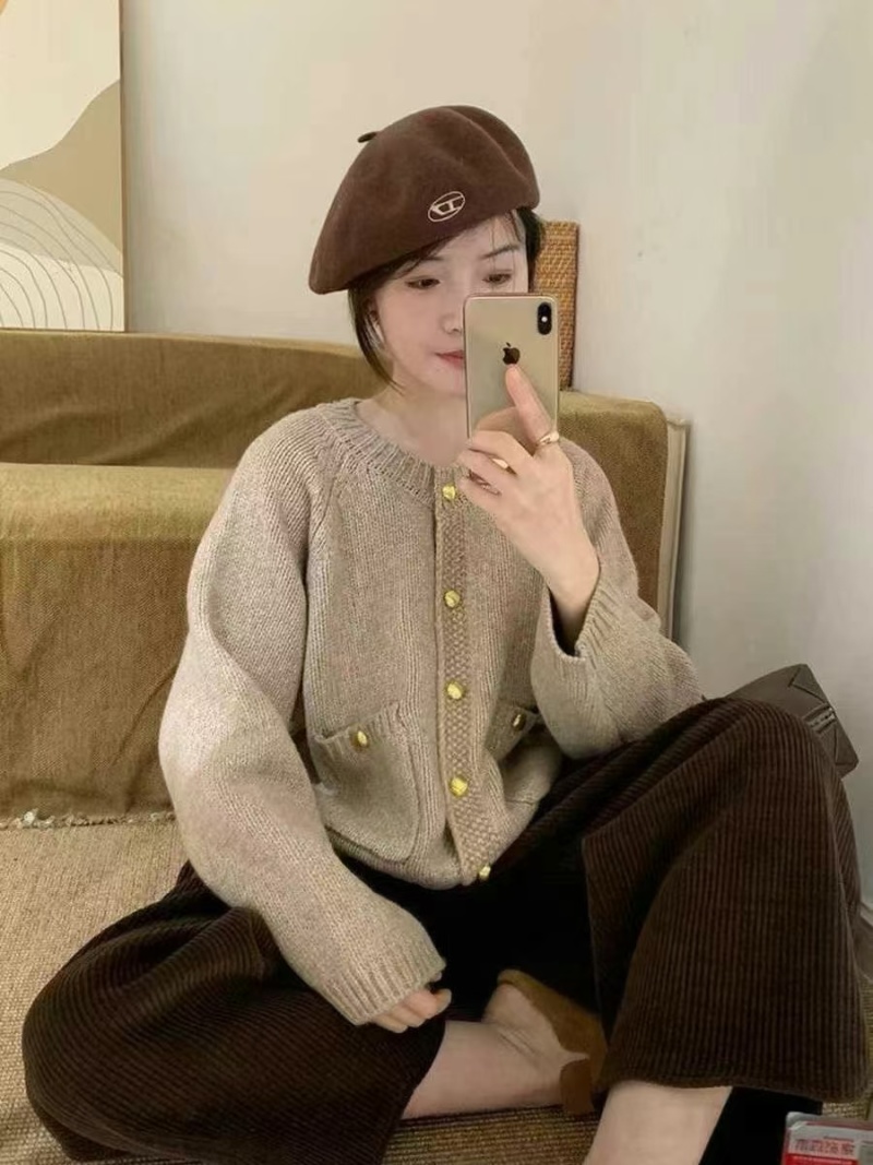 毛衣外套女早春2025新款设计感外穿慵懒针织开衫上衣，3