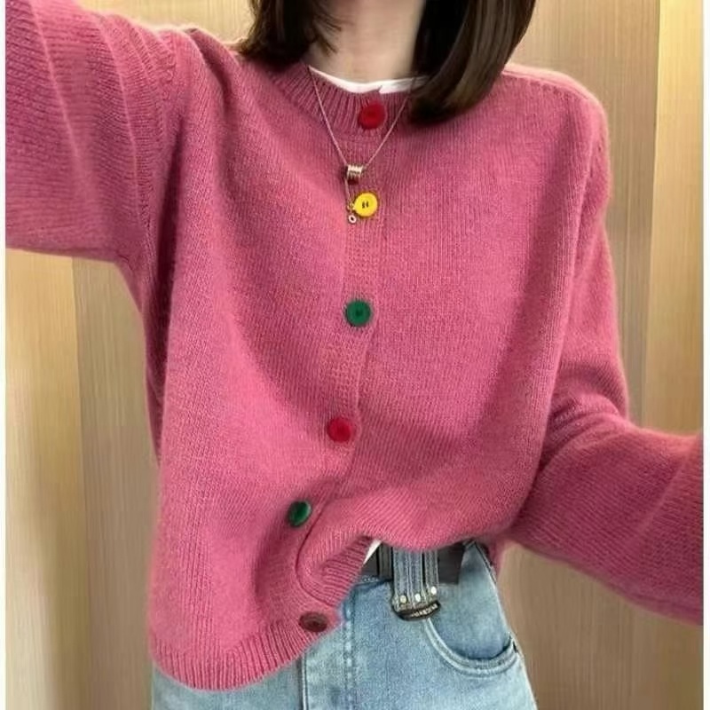 毛衣外套女早春2025新款设计感外穿慵懒针织开衫上衣