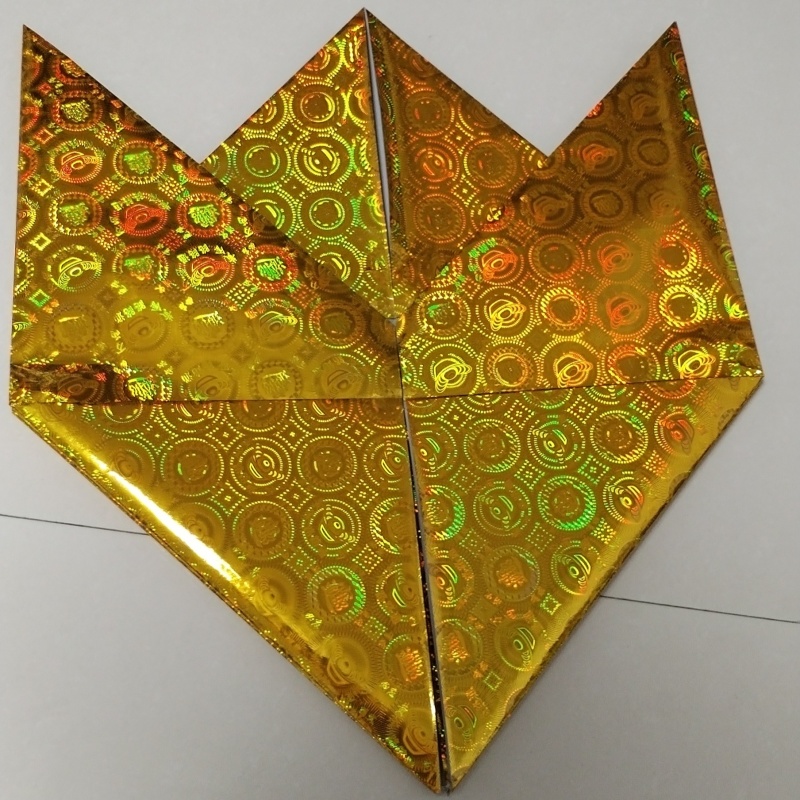 吉福纸业镭射纸莲花盆装金条元宝