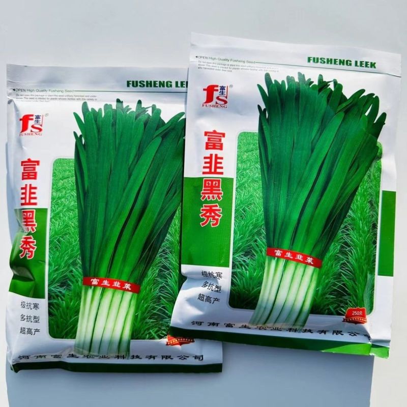 富韭黑秀韭菜种子抗寒性强抗病宽叶韭菜种籽深绿色叶片黑苗韭