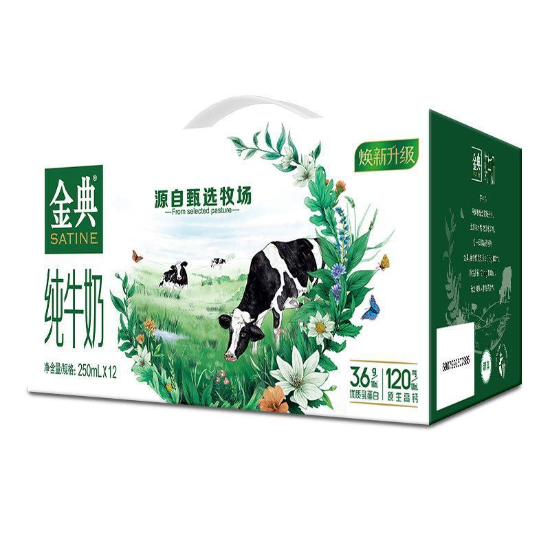 金典纯牛奶12一件250ml×12盒新日期
