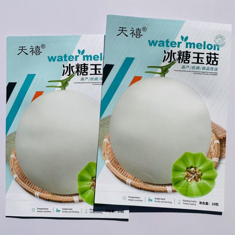 冰糖玉菇玉姑甜瓜种子高圆型糖度高蜜姑甜瓜种籽香甜如蜜