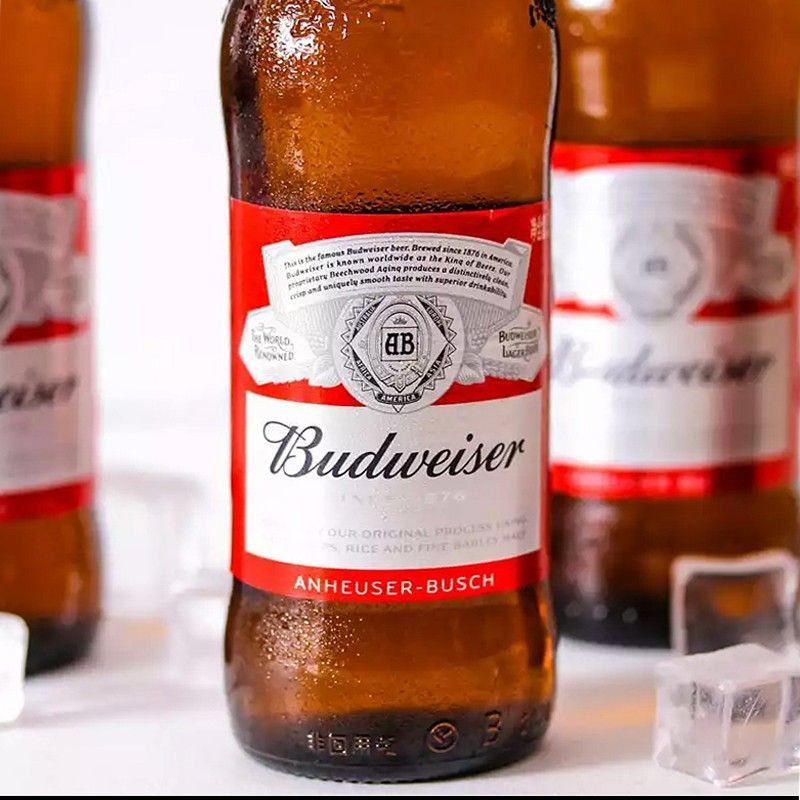 百威啤酒老百威小瓶啤酒淡色拉格啤酒275ml*24瓶装