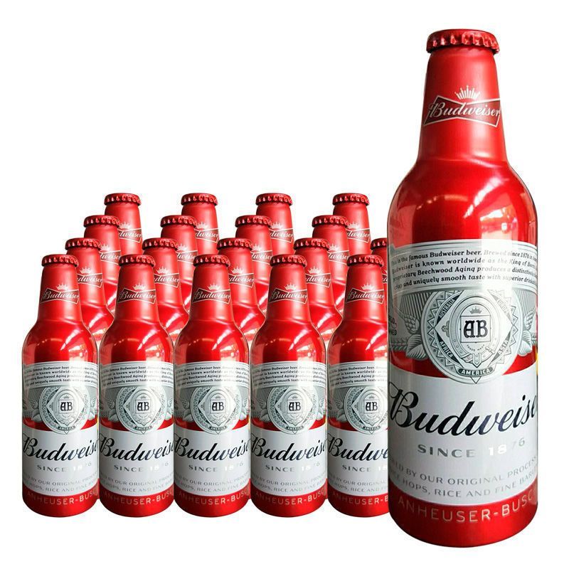 新日期百威啤酒红色经典小瓶355ml*24瓶国产整箱铝瓶啤酒