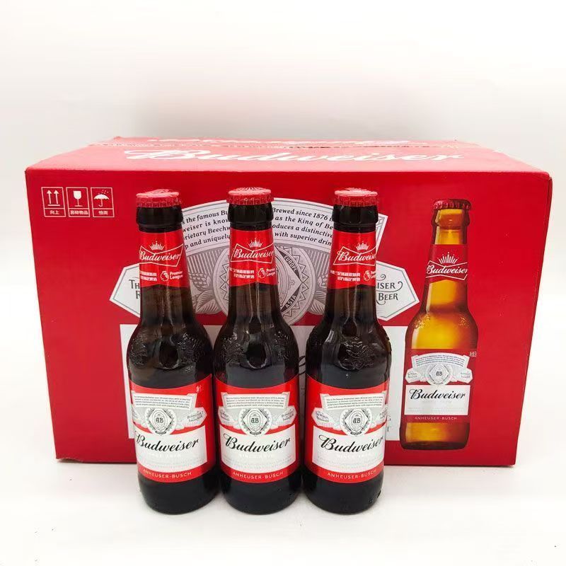 百威啤酒275ml*24瓶百威小瓶啤酒小支玻璃瓶装