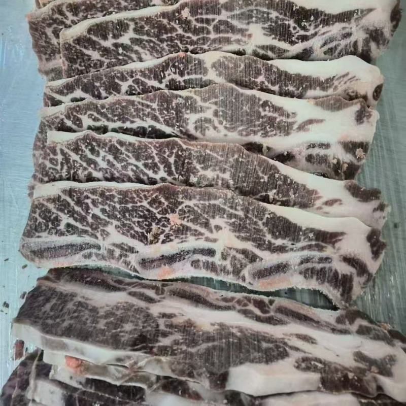 原包装雪花牛仔骨20斤新鲜冷冻原切铁板牛排烤肉食材商用可