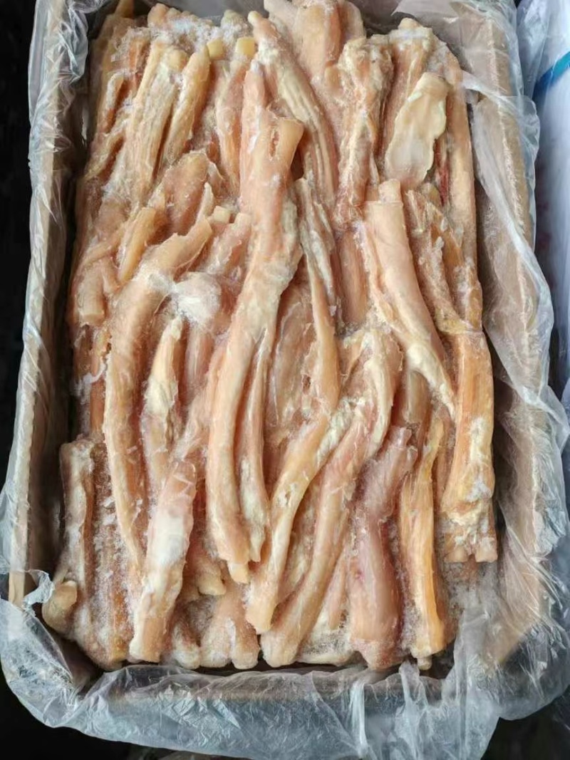 纯干新鲜牛筋牛蹄筋冷冻牛蹄筋商用生鲜主筋干净50斤一箱商