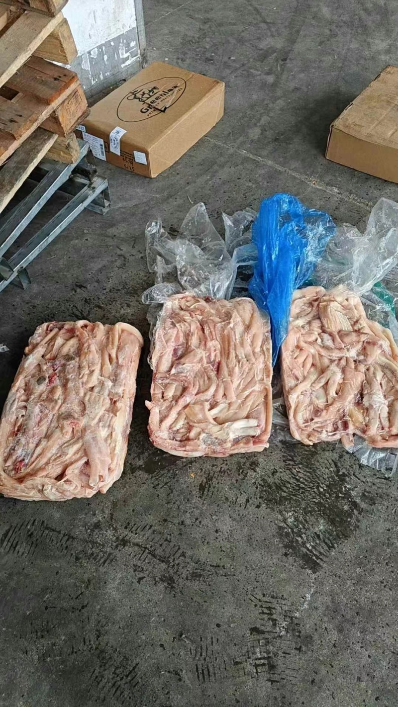 纯干新鲜牛筋牛蹄筋冷冻牛蹄筋商用生鲜主筋干净50斤一箱商