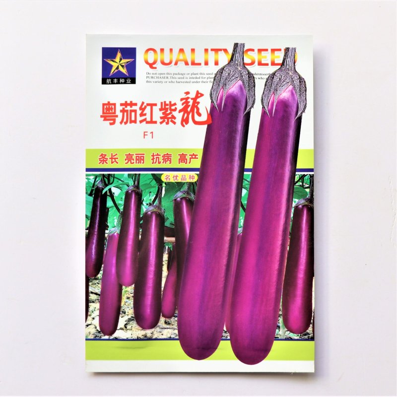 粤茄红紫龙茄子种子丰产抗病耐贮运农家菜园大田四季播种