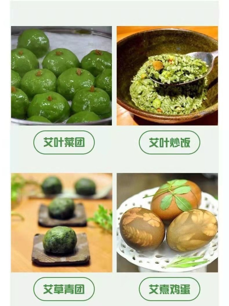 艾叶新鲜食用艾草叶做青团糍粑粑清明果艾叶艾米果现摘
