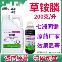 江苏七洲同锄200克/升草铵膦非耕地杂草农药除草剂批发