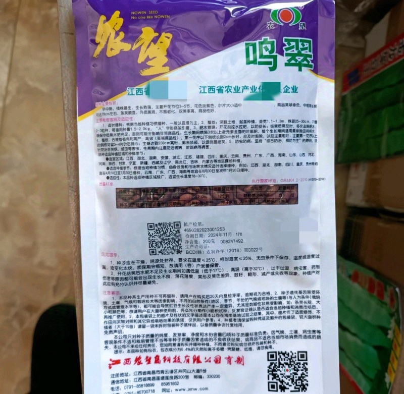 鸣翠豇豆种子早熟抗病高产长豆角种子荚条翠绿色肉质较厚豆角