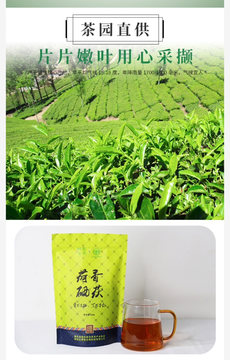 恩施富硒黑茶荷香硒茯砖茶