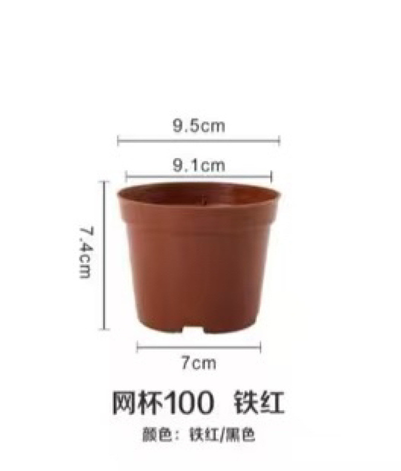 直边网底塑胶盆优质加厚育苗盆红色家庭园艺多肉盆重复使用