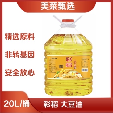 非转基因大豆油20L彩稻厂家直销量大优惠湖南湘菜餐饮学校