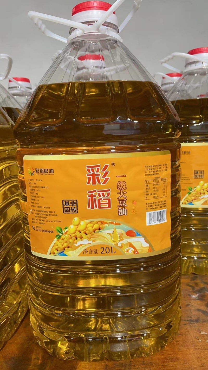 非转基因大豆油20L彩稻厂家直销量大优惠湖南湘菜餐饮学校