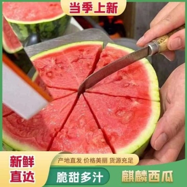 云南麒麟西瓜，皮薄，糖度高。带发全国，质量保证